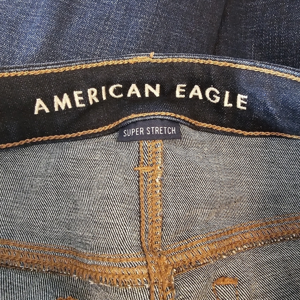 American Eagle Outfitters Dark Blue Jeggins Jeans - Picture 6 of 10